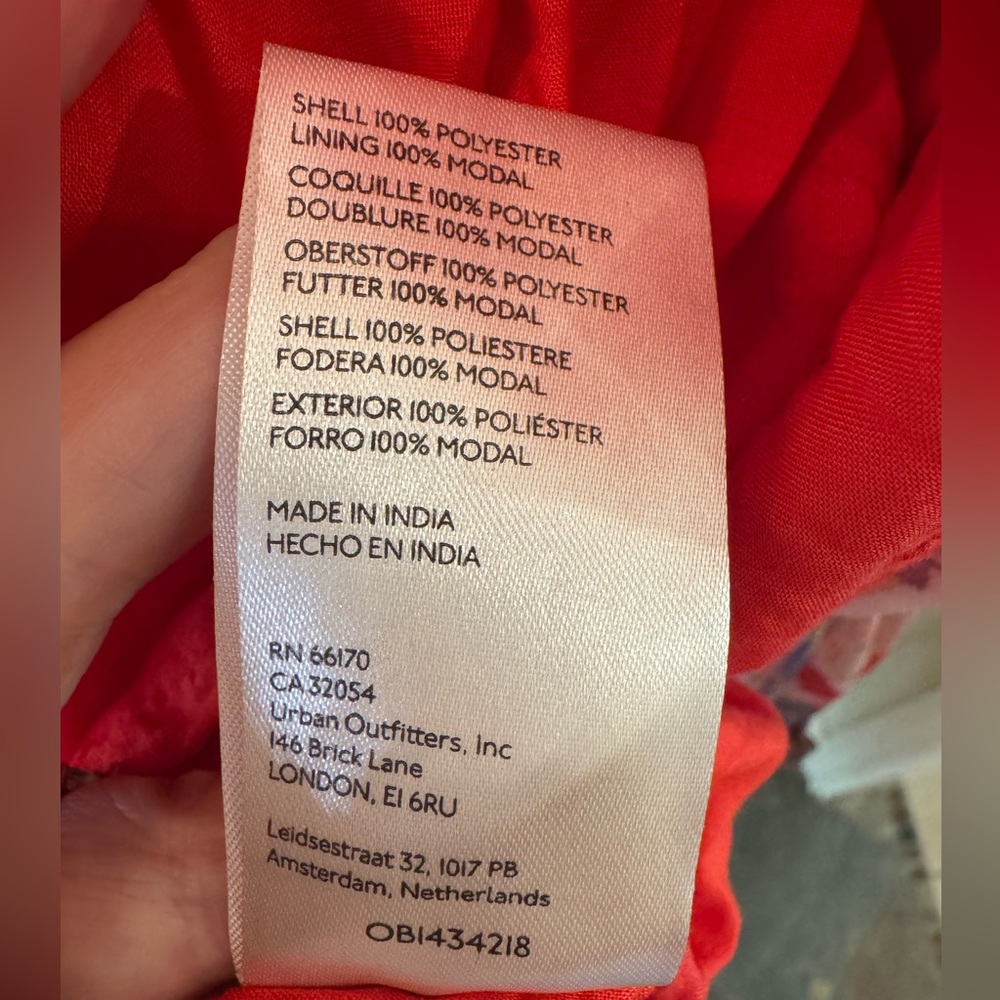 🦋Free People Juliana Tiered Flowy Abstract Chiffon Cherry Combo Maxi Dress🦋 - Picture 10 of 12